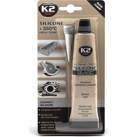 000798 K2 B210N Adesivo Silicone Nero.