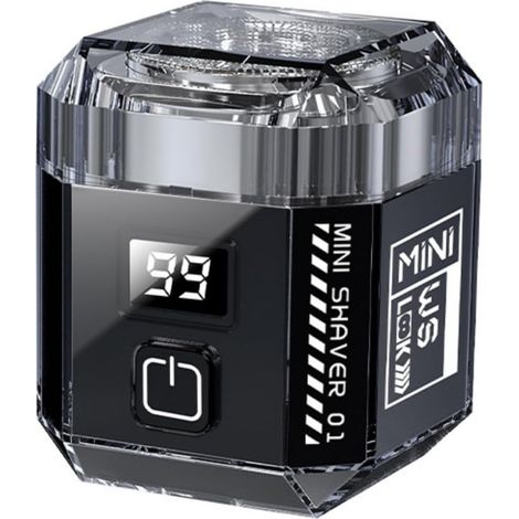 Petit rasoir électrique portable pour homme - Tondeuse à barbe rechargeable USB C - Facile à transporter (1/5)
