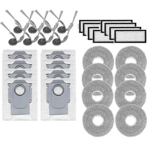 Kits de rechange pour aspirateur Roborock Saros Z70 : brosse latérale, filtre HEPA, lingette, sac à poussière et accessoires. (1/5)