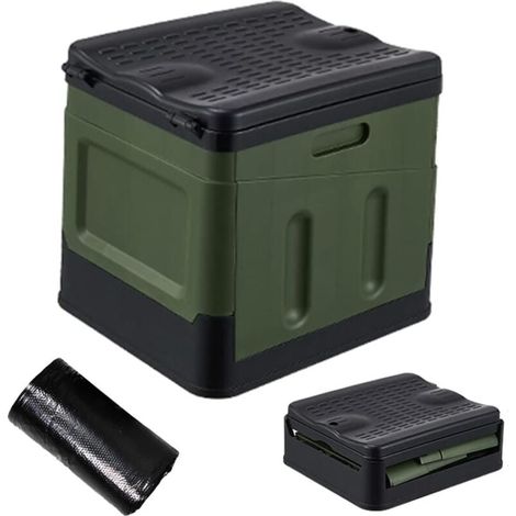 Tragbare Klapptoilette, Outdoor-Reise-Campingtoilette, Klapphocker/Outdoor-Auto-Aufbewahrungsbox für Zuhause/Camping/Bootfahren/Wandern/Lange Reisen/Haustiergebrauch FLITI (1/4)