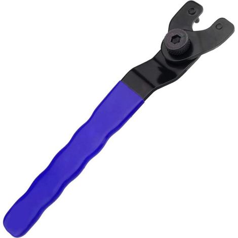 Dapetz ® Angle Grinder Adjustable Spanner 10-47mm Angle Grinder Key Pin Spanner Detachable Iron Non Slip Plastic Handle Pin Wrench Y Type Blue Black