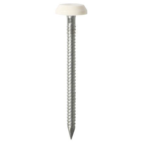 TIMCO Polymer Headed Nails A4 Stainless Steel White - 50mm