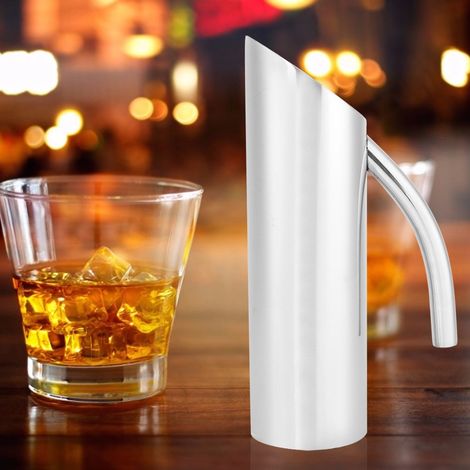 Pichet à eau de 1,6 L en acier inoxydable, idéal pour les boissons froides, les bars, les karaokés et les restaurants. (1/5)