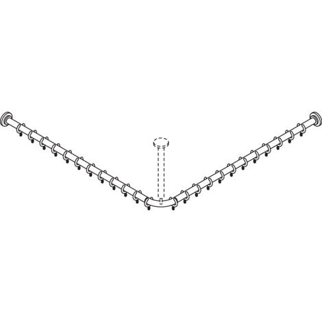 HEWI 801.34.99110 55 Barre VH série 801, AM : 1183 x 1183 mm (1/2)