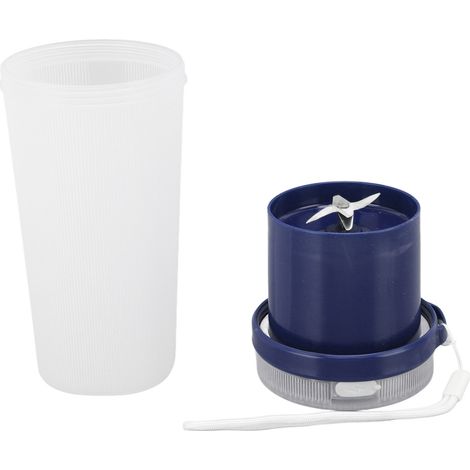 Mini centrifugeur à jus portable rechargeable, broyeur à fruits bleu royal, lame hexa en acier inoxydable, sécurité verrouillage, protection étanche, affichage lumineux bleu, batterie intégrée (1/5)