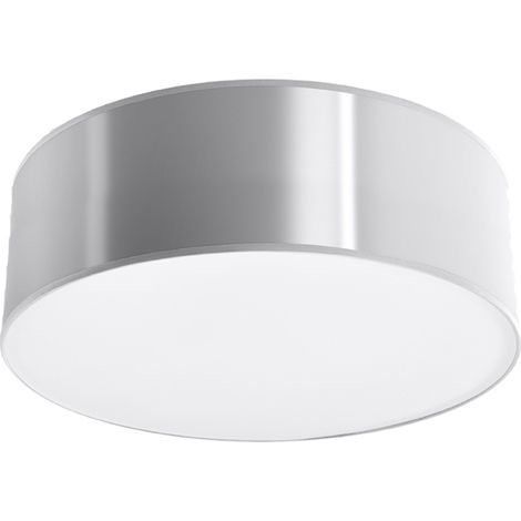 Plafonnier rond gris Ø25 Pure Lume PIAZZA E27 15W IP20 (1/5)