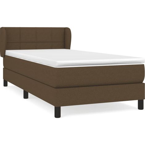 Maison Exclusive - Boxspringbett mit Matratze Dunkelbraun 100x200 (1/5)
