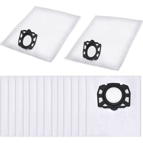15Pcs Sac Aspirateur, Compatible avec le pour Karcher Sacs Aspirateurs WD2 Plus, Karcher WD 3, WD 3 Battery, KWD 1, KWD 2, KWD 3, MV 3, SE4001, SE4002, Sac Aspirateur Universel