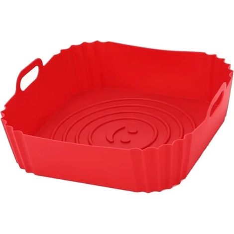 Kompatibel for Silikon-Luftfritteusen, Ofen-Backblech, Pizza, gebratenes Huhn, Airfryer-Korb, wiederverwendbares Pan-Liner-Zubehör (1/3)