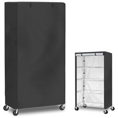 Housse pour Racks de Stockage,Housses Robustes pour Étagères Métalliques,Couverture Résistante au Vent, Ajustable, Portable pour Organisateur pour Entrepôt, Entrée, Garage, Chambre (1/4)