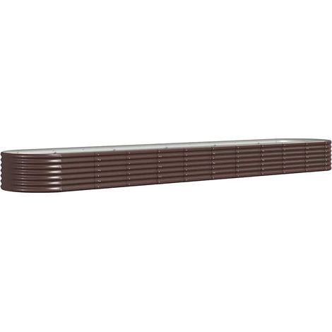 Maison Exclusive - Hochbeet Verzinkter Stahl 440x80x36 cm Braun (1/5)