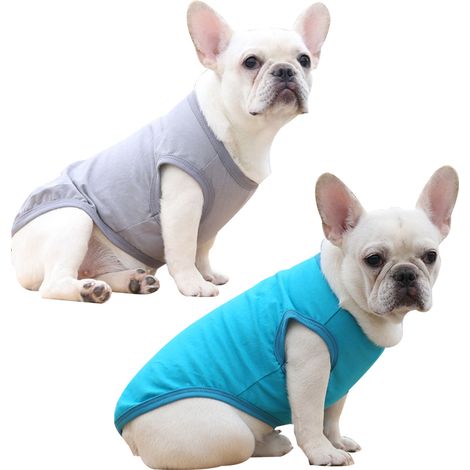 Gilet Pour Chien - Coton Respirant Manches Courtes - Protection Solaire Été - Lot De 2 Pièces (1/5)
