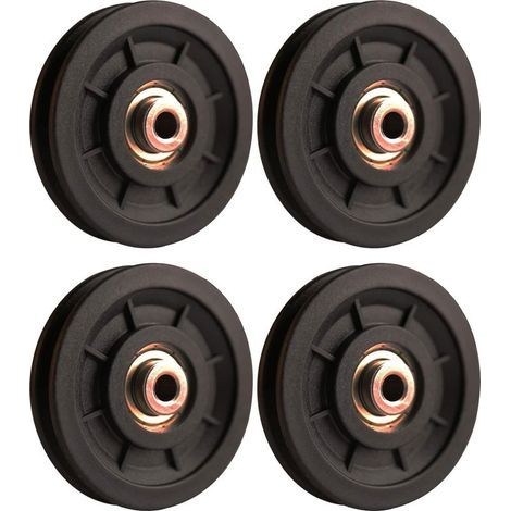 Cuscinetto per puleggia in nylon da 90 mm, puleggia per allenamento con i pesi, ruota universale per cavi, attrezzature da palestra, porte da garage, puleggia per porte scorrevoli (1/4)