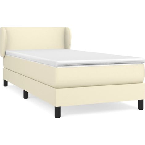 Maison Exclusive - Boxspringbett mit Matratze Creme 80x200 cm Kun