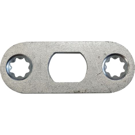 BKS Stangenschließblech 52 x 20 x 3 mm rund, Stahl verzinkt (1/5)
