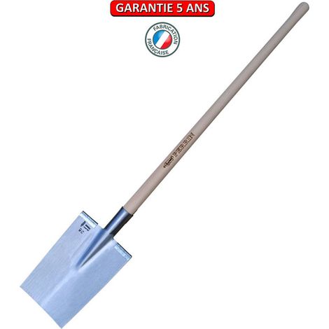OUTILS PERRIN Louchet Senlis de 28 cm emmanché 1,05 m avec 2 rebords montés (1/2)