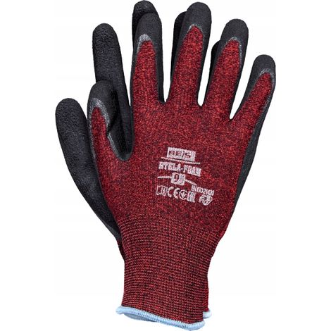 Guantes de látex para trabajo, modelo rtela-foam, talla 10 (1/2)