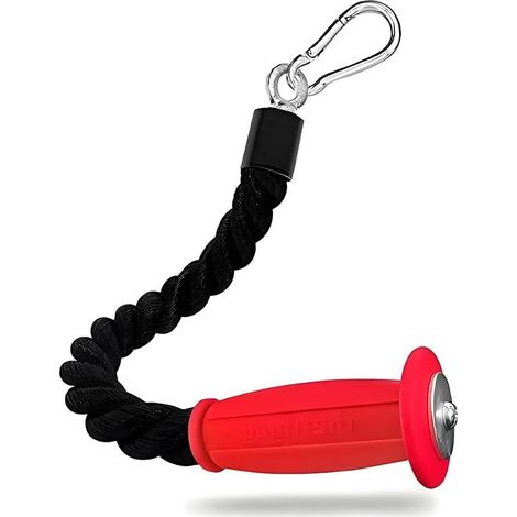Trizepsseil Einhand mit Ergonomischem Rutschfestem Griff, belastbar bis 200 kg, Nylon Trizeps Seil für Kabelzug mit Karabiner ideal für Trizeps Training Muskelaufbau im Fitnessstudio & Zuhause
