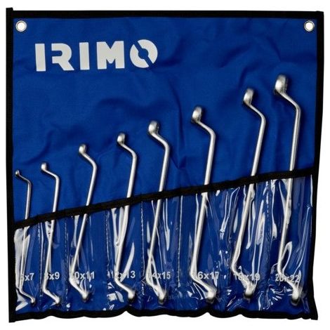 IRIMO - Jeu de 8 clés polygonales doubles dans une pochette