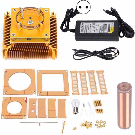 Bobine Plasma Haut-parleur pour Tesla Modèle, jouet de bureau à éclairage automatique, AC100-240V prise UE (1/5)