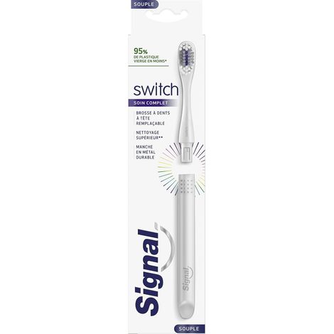 Switch Starter Kit Integral 8 Souple, Brosse À Dents et Têtes Remplaçables, 1 Unité (Lot de 1)