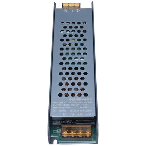 48V 400W LED-Netzteil für LED-Streifen, AC180-250V Schalttransformator, 8,4A, Schwarz (1/5)