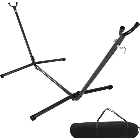 Support hamac Exterieur, Construction Robuste, Hauteur réglable (Il y a 6 Vitesses) 2,80L x 1,09B x 1,04H m Noir (1/5)
