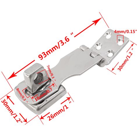 Stainless steel 304 latch hinge door hinge folding saddlebags for marine RVs and yachts - latch 6428mm cast head - 1 (1/3)