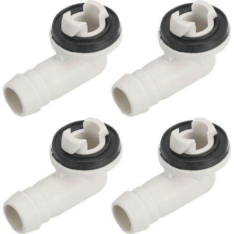 4Pcs Raccord de tuyau d'évacuation pour climatiseur 15mm Blanc (1/5)