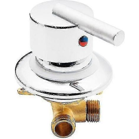 Robinet mitigeur de douche avec vanne de mélange eau chaude/eau froide, robinet à deux sorties G1/2" adapté à (1/5)