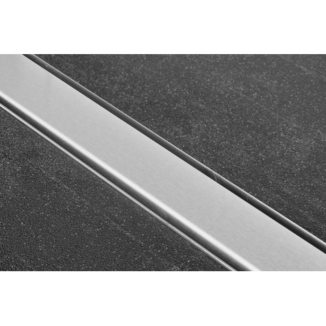 Easy Drain Compact 30 zero caniveau de douche plaque simple avec sortie latérale 6x70cm inox