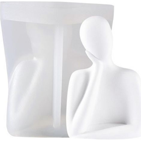 Kerzenform, dreidimensionale 3D-Körperkerzen-Silikonform, DIY-Aromatherapie-Gips-Seifenornamente (ca (1/5)