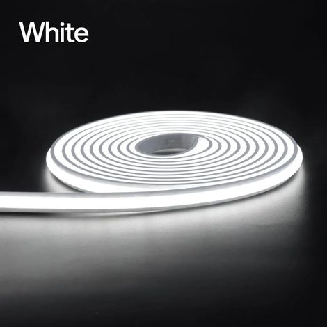 (Lumière blanche, 2 m) Bande LED COB WiFi 24 V avec ruban silicone néon, intensité variable, compatible avec Alexa, Echo et Google Home. (1/5)