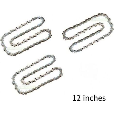 Confezione da 3 catene per motosega con barra da 12" (30 cm), 45 maglie di trasmissione, adatte a Dolmar, Echo, Bosch, Einhell e altri (1/4)