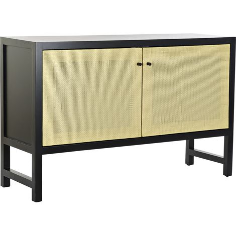 Ratan Fire Buffet 120x38x76 Schwarz Ratan Firmaterial mehrfarbige Farbfamilienbuffets und TV -Möbeldetails (1/5)