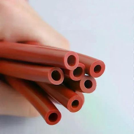 1 m roter Silikonschlauch, Innendurchmesser 3–50 mm, flexibler Gummischlauch, verdickt, hitzebeständig, für Luftpumpen (1/4)