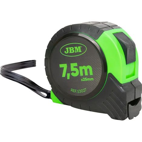 Metro a nastro jbm 7.5m x 25mm design ergonomico custodia antiurto