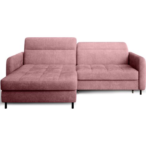 Sofá de esquina colección GOUMSI color Rosa empolvado (1/5)