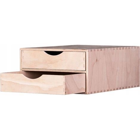 Caja de madera con compartimentos Cajón Caja de herramientas Clasificador para crayones (1/4)