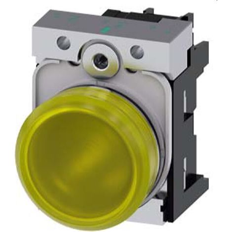 Siemens Leuchtmelder 22mm rund gelb Linse glatt 3SU1156-6AA30-1AA0