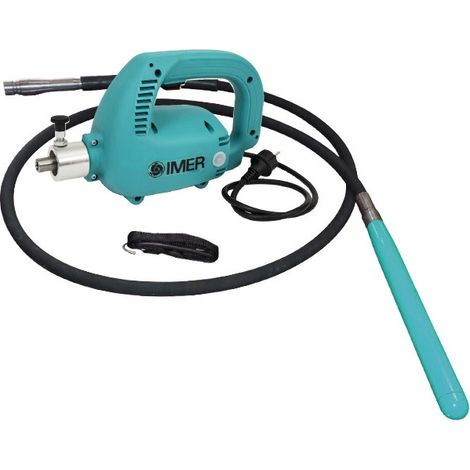 Imer – Vibreur à béton 2,3 kW – Alimentation 230 V – Aiguille vibrante Ø 38 mm longueur 3 m – Force centrifuge 200 kg – Pour béton armé
