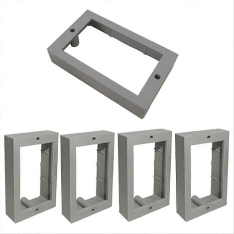 Extenseur de boîte électrique unipolaire 1/2 pouce, rallonge pour montage mural, adaptateur de profondeur, boîtier encastré de finition, dispositif de mise à niveau pour prises et interrupteurs, modèl (1/5)