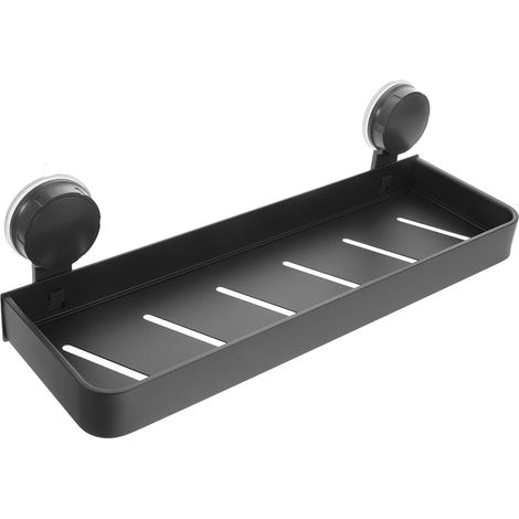 Étagère de rangement pour salle bain avec ventouse, en aluminium et ABS, polyvalente douche (1/5)