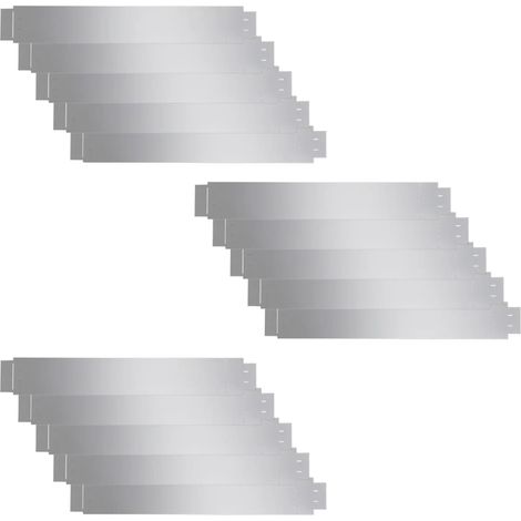 Flexible Rasenkante 15-er Set Verzinkter Stahl 100x14 cm vidaXL
