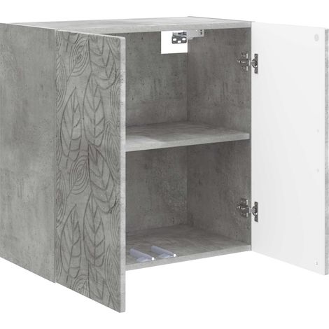 Armadietto a muro Mobiletto a muro Grigio Cemento 59 x 31 x 60 cm DAS552211 (1/5)