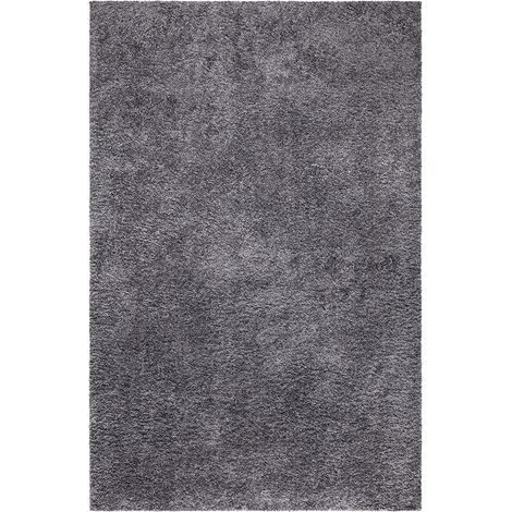 Tapis à Poils Longs doux SOFTY, Tapis de Salon, Chambre, Couloir (Gris Foncé - 120x170cm) (1/5)
