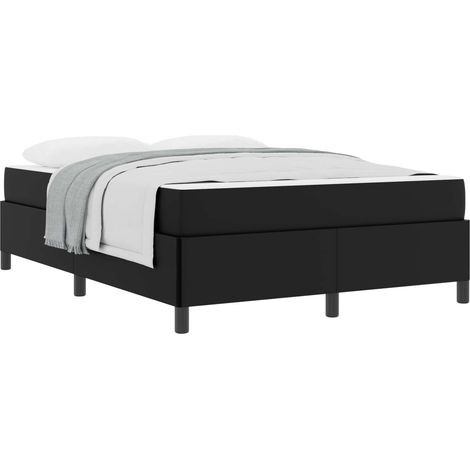 Bed Frame with Mattress Black 140 x 190 cm Fabric vidaXL (1/5)