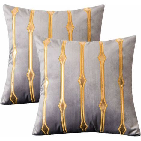 BUNTHAUS Housse de coussin décorative en velours avec fermeture éclair dissimulée, 45 x 45 cm (Tangjin) (1/5)