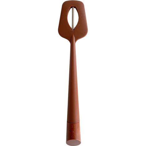 ZVD Termómetro de cuchara portátil, raspador de silicona, espátula larga, termómetro digital para alimentos para chocolate, cremas, salsas, mermeladas y jarabes, lectura instantánea (1/4)