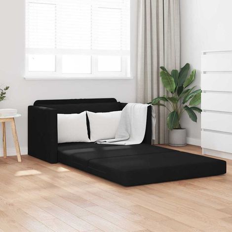 Canapé-Lit,Lit de jour,Lit de repos 110cm Noir tissu (1/5)